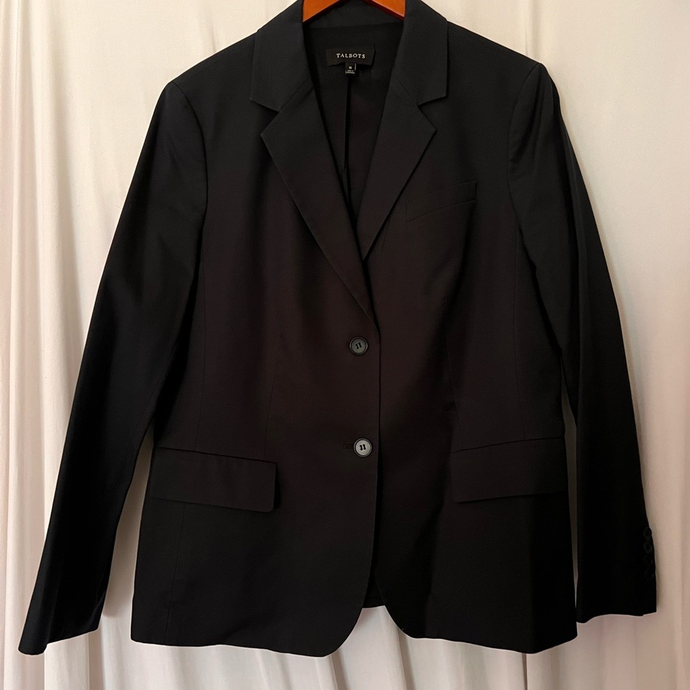 Talbots Navy Two-Button Classic Blazer - image 1
